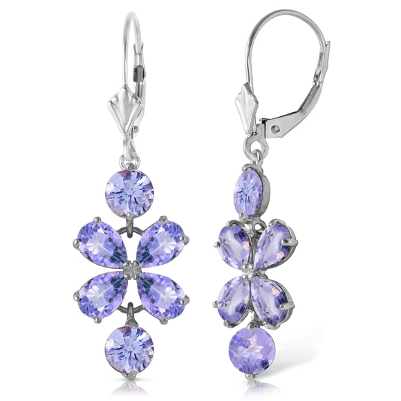 Galaxy Gold Products Jewelry - GOLD CHANDELIERS EARRING WITH NATURAL TANZANITES